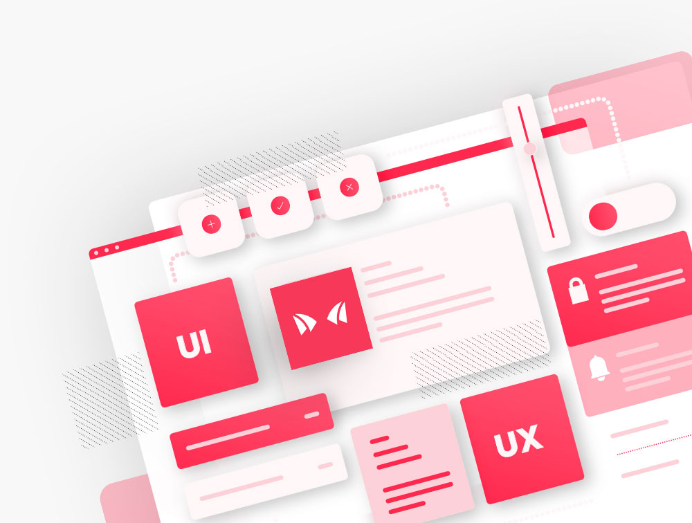 ui ux design layouts and buttons